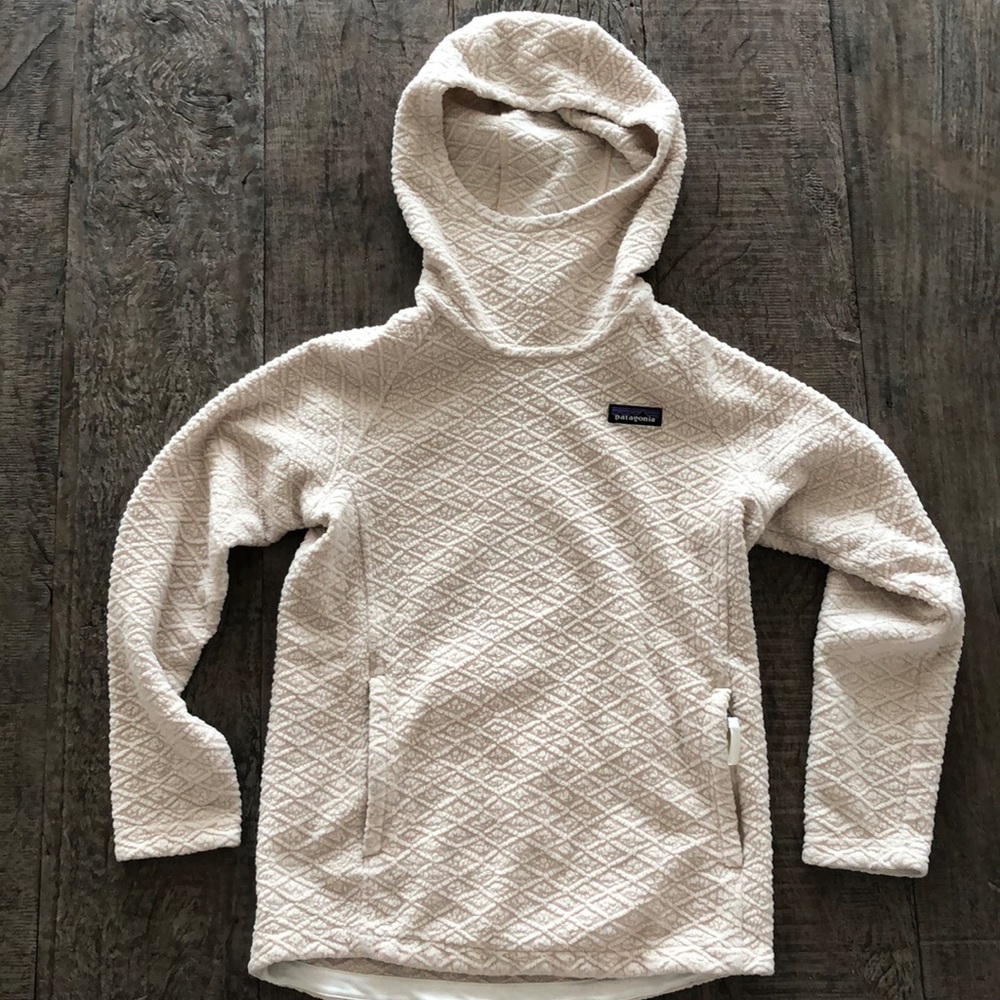 Patagonia fleece sweatshirt sweater ivory XS micro hoodie top